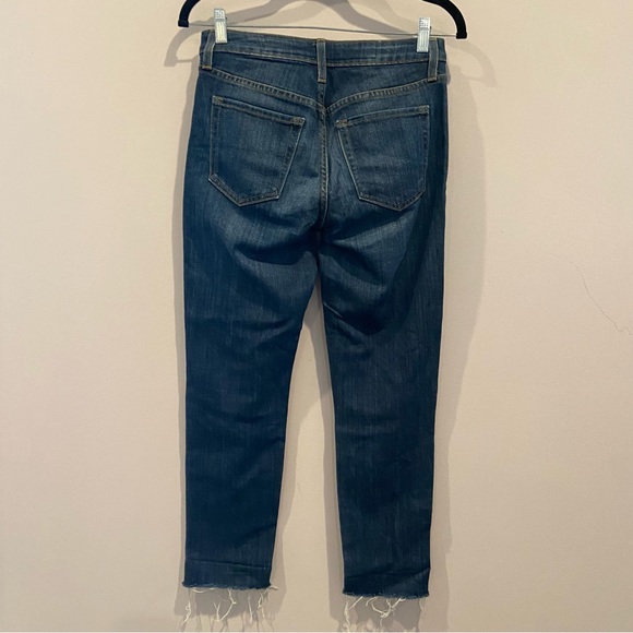 POOKIE LOVES SEBASTIAN Slim Fit Jeans Raw Hem Cropped Size 24 - Picture 4 of 7